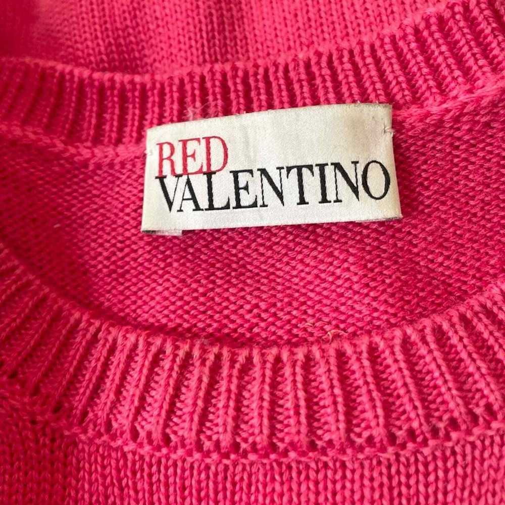 RED VALENTINO Crewneck Pink Virgin Wool Knit Mini… - image 11
