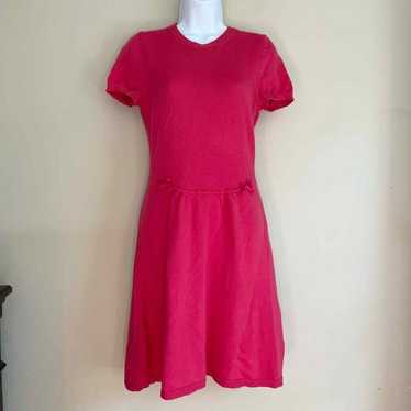 RED VALENTINO Crewneck Pink Virgin Wool Knit Mini… - image 1