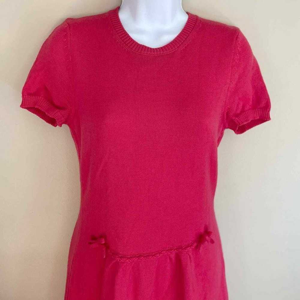 RED VALENTINO Crewneck Pink Virgin Wool Knit Mini… - image 2