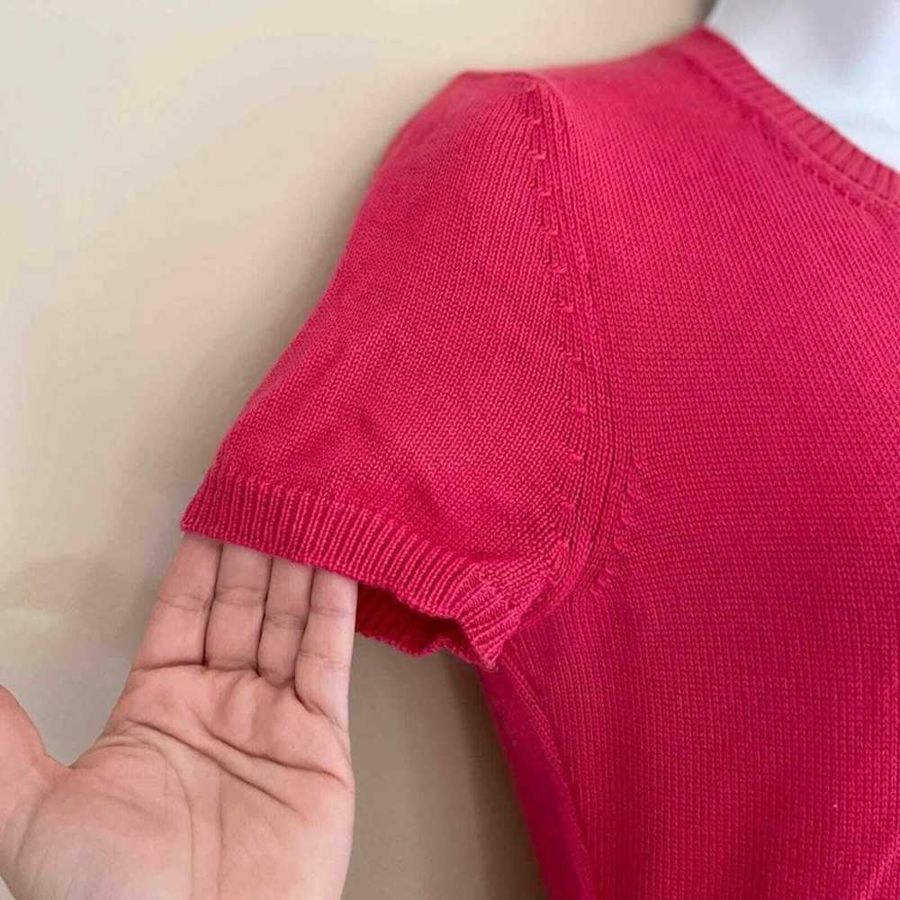 RED VALENTINO Crewneck Pink Virgin Wool Knit Mini… - image 3