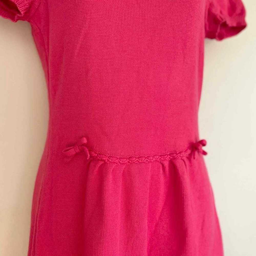 RED VALENTINO Crewneck Pink Virgin Wool Knit Mini… - image 5