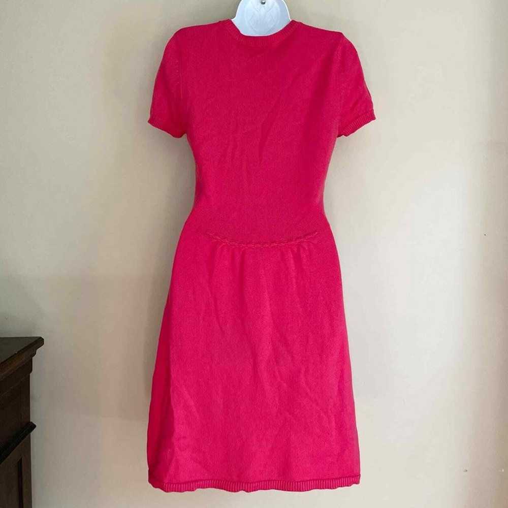 RED VALENTINO Crewneck Pink Virgin Wool Knit Mini… - image 7