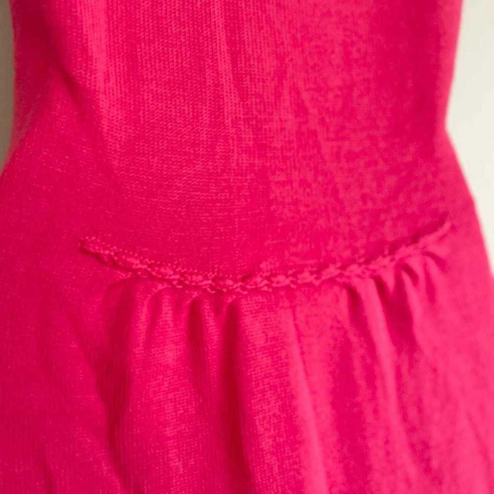 RED VALENTINO Crewneck Pink Virgin Wool Knit Mini… - image 9