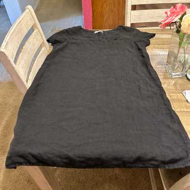 Flax 100% linen black dress medium - image 1