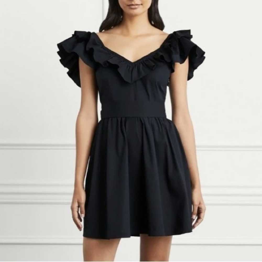 Hill House Ana Dress Black Poplin Size XS - image 1
