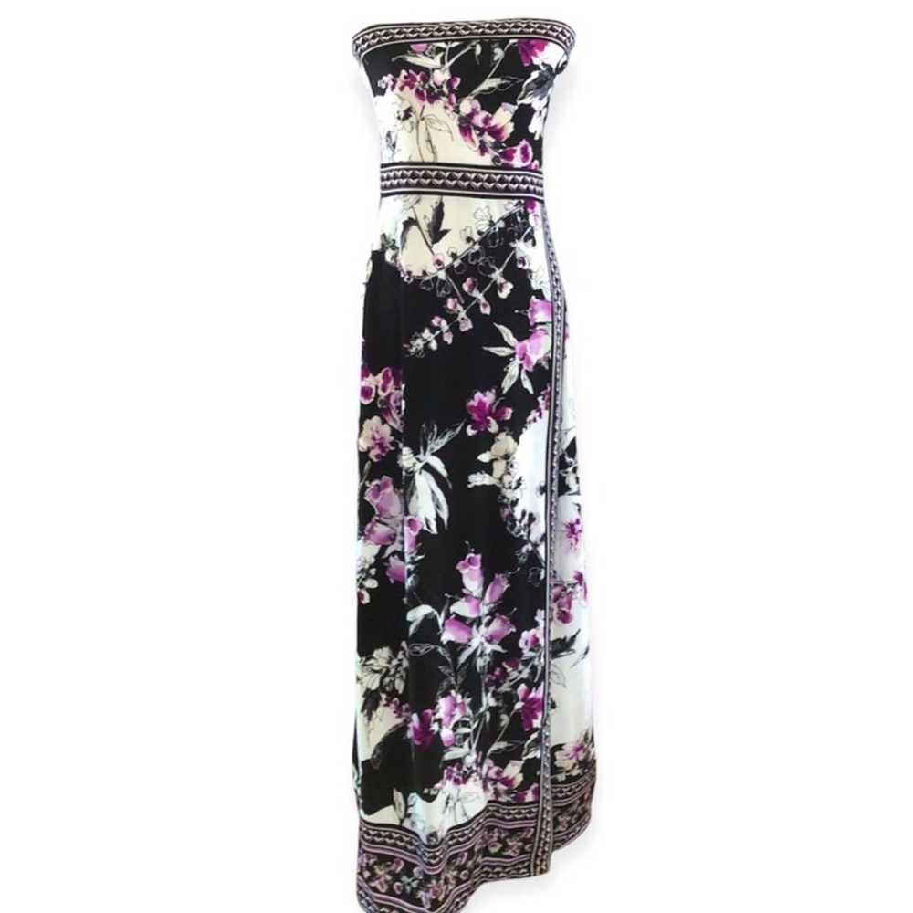 Whbm Floral Strapless Beautiful Maxi Dress - image 1