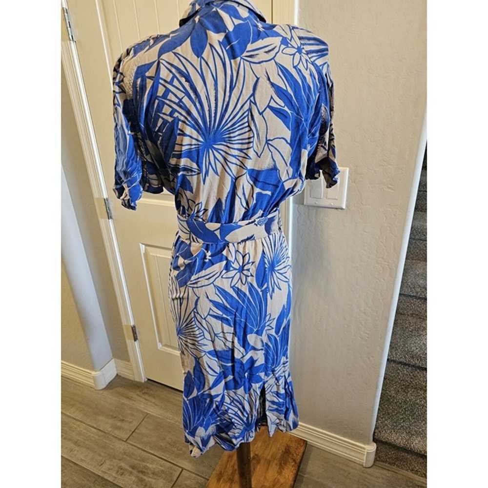 Joni Blair Tropical Floral Print Belt Dress Vinta… - image 3