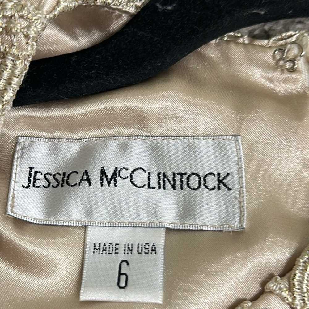 jessica mcclintock lace beige gold mini cocktail … - image 8