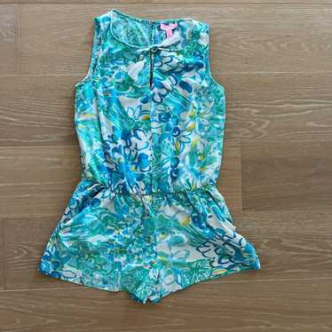 Lilly Pulitzer Tybee Sleeveless Shorts Romper Res… - image 1