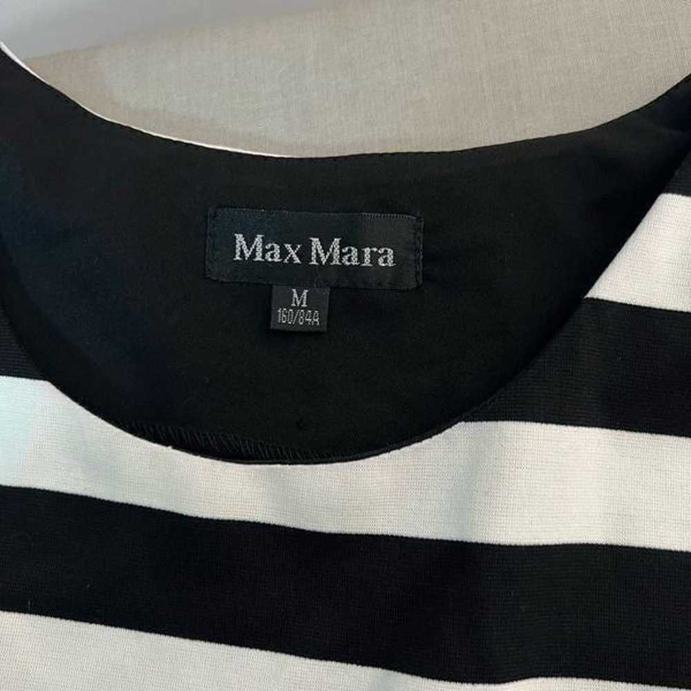 MaxMara short sleeve black and white stripe mini … - image 7