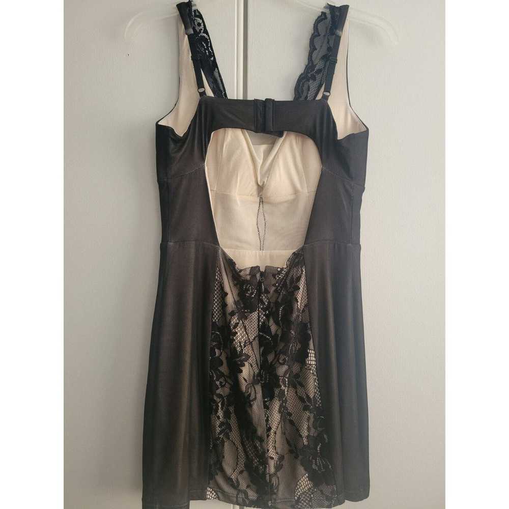 Bebe Andie black beige lingerie dress Size M - image 3