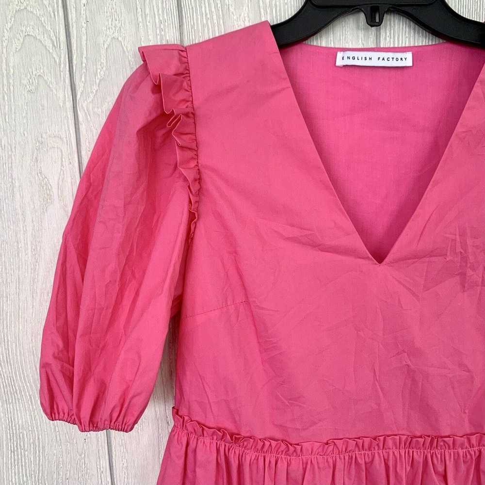 English Factory Pink Short Sleeve V-Neck Layered … - image 2