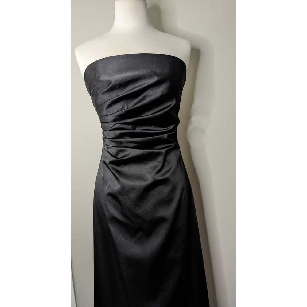 Full Length Strapless Black Evening Gown Size 8 - image 2