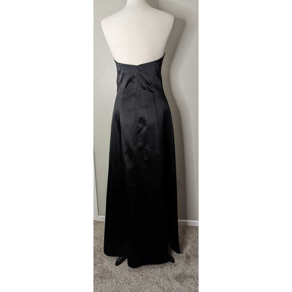 Full Length Strapless Black Evening Gown Size 8 - image 3