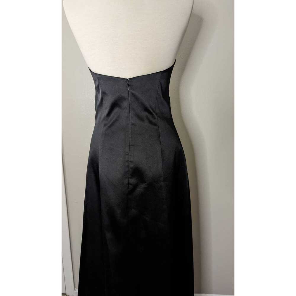 Full Length Strapless Black Evening Gown Size 8 - image 4