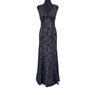 NIGHTWAY Evening Gown Lace Sequin Navy Blue S