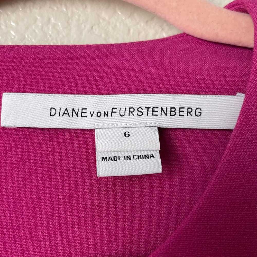 Diane Von Furstenberg Dress Womens Size 6 Pink Mi… - image 10