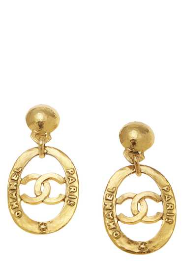Gold 'CC' Dangle Earrings - image 1