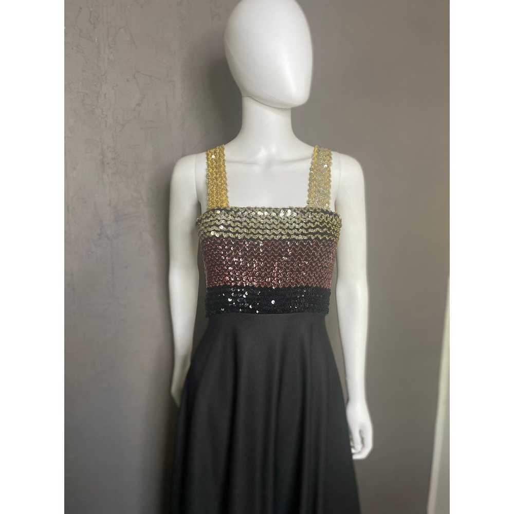 Vintage 1960s Nadine Sequin Maxi Dress 8 Medium M… - image 6