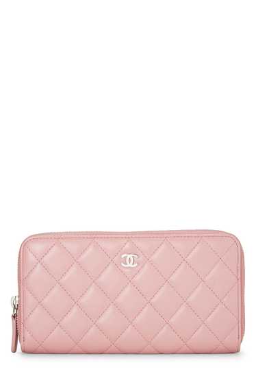 Pink Quilted Lambskin Wallet