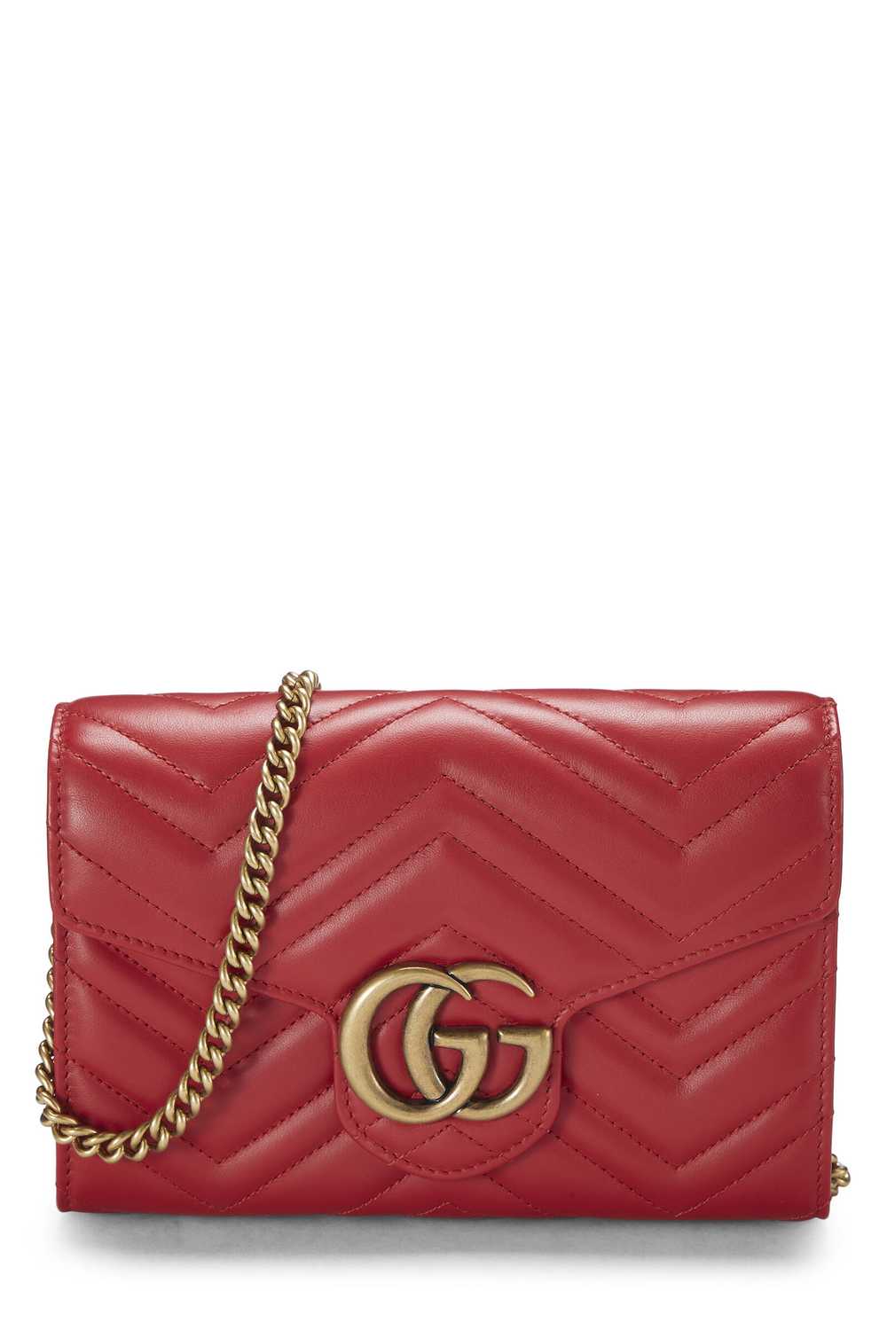 Red Leather GG Marmont Crossbody Small - image 1