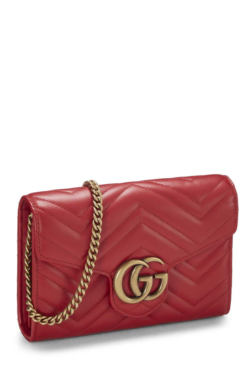 Red Leather GG Marmont Crossbody Small - image 2