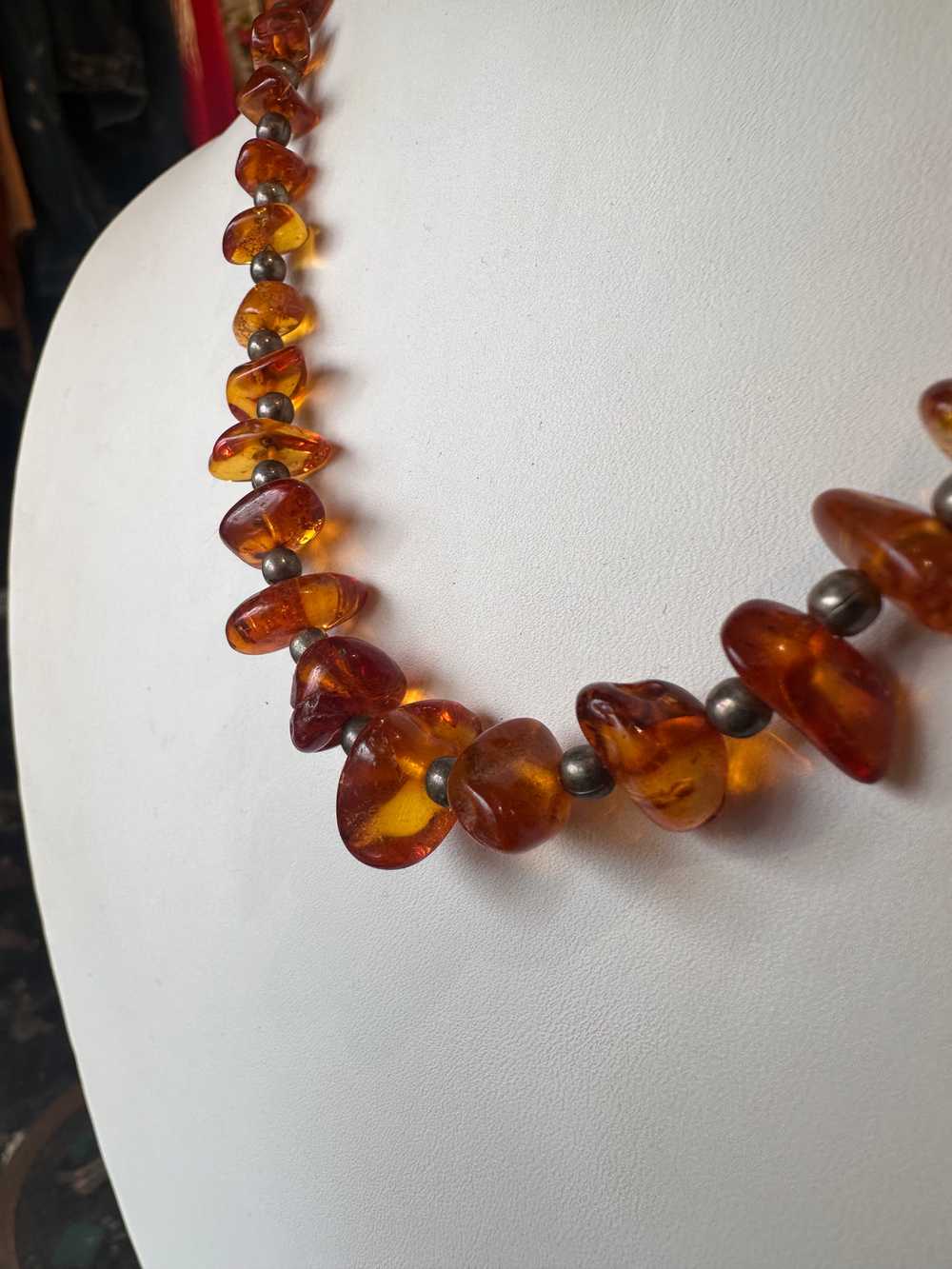 Baltic Amber & Sterling Silver Necklace - image 2