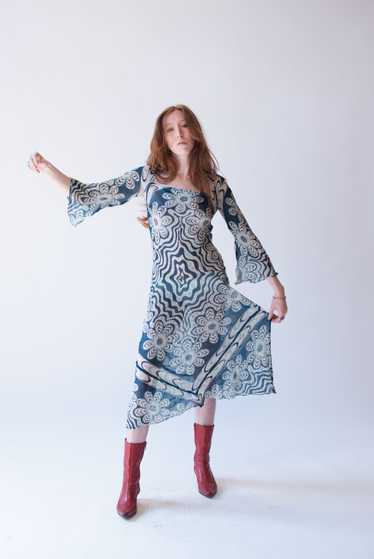 1970s Printed Chiffon Dress | Mysa