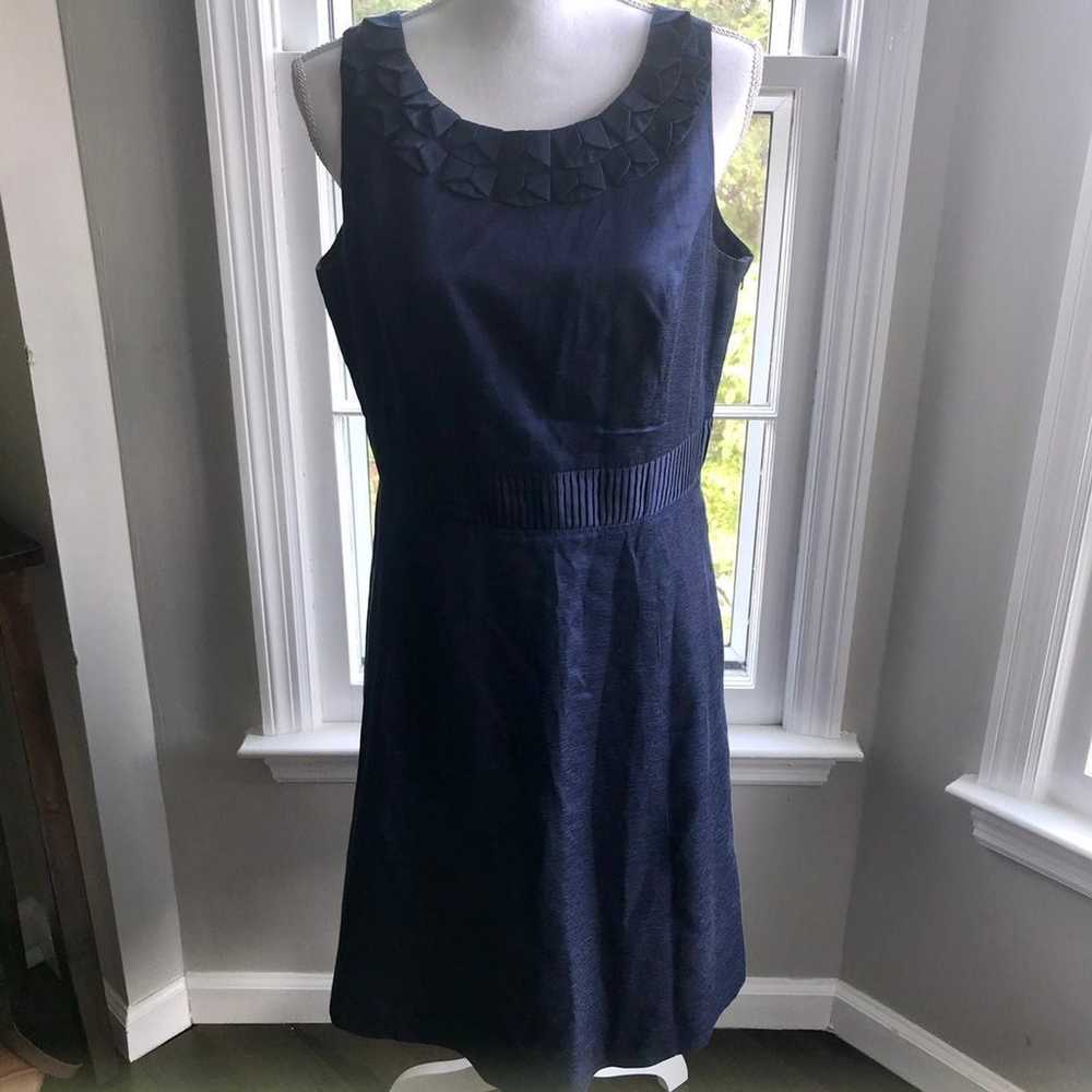 Boden Limited Edition Navy Silk Dress 10 - image 10