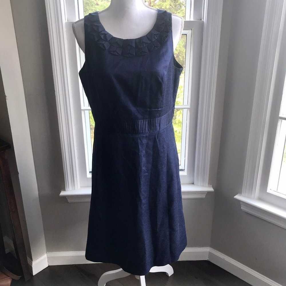 Boden Limited Edition Navy Silk Dress 10 - image 2
