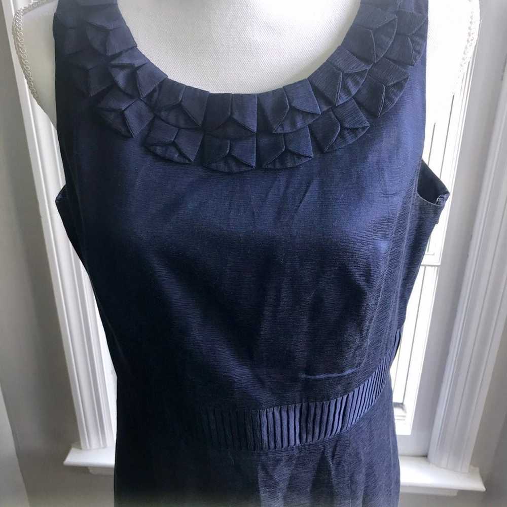 Boden Limited Edition Navy Silk Dress 10 - image 3