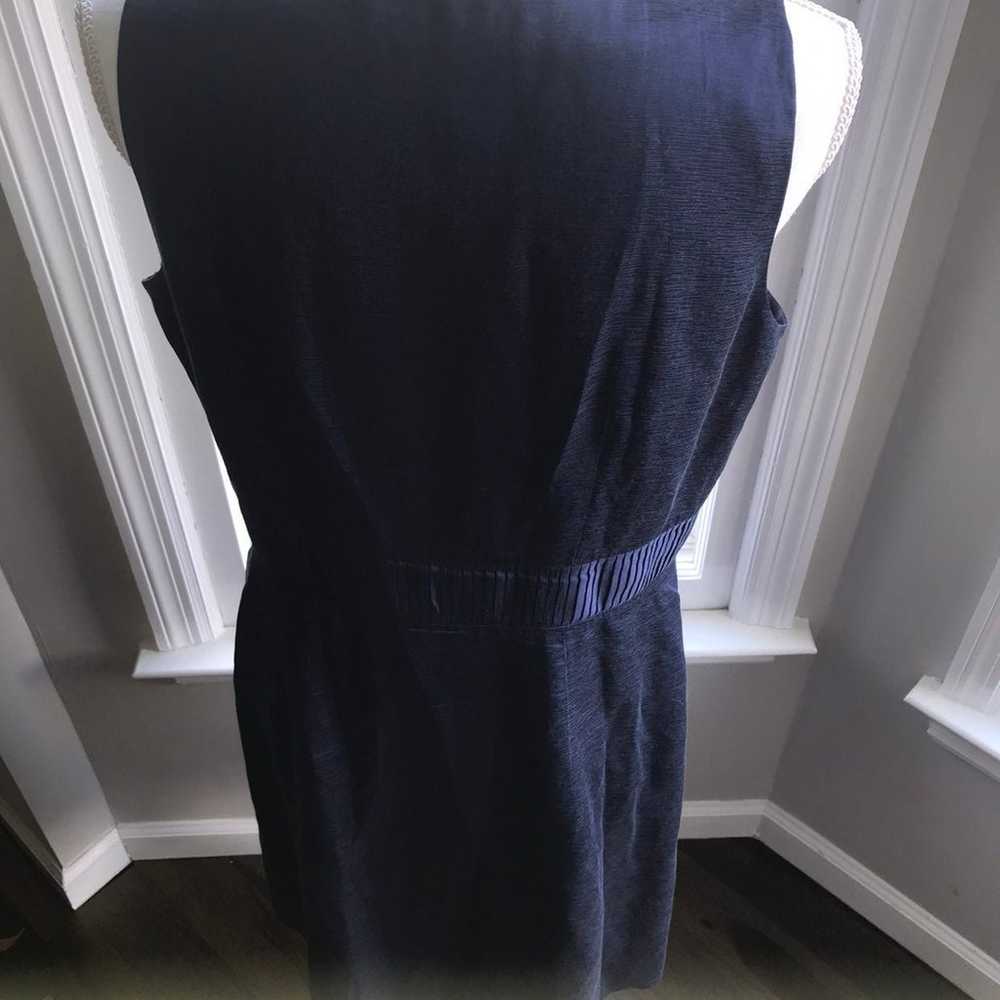 Boden Limited Edition Navy Silk Dress 10 - image 4