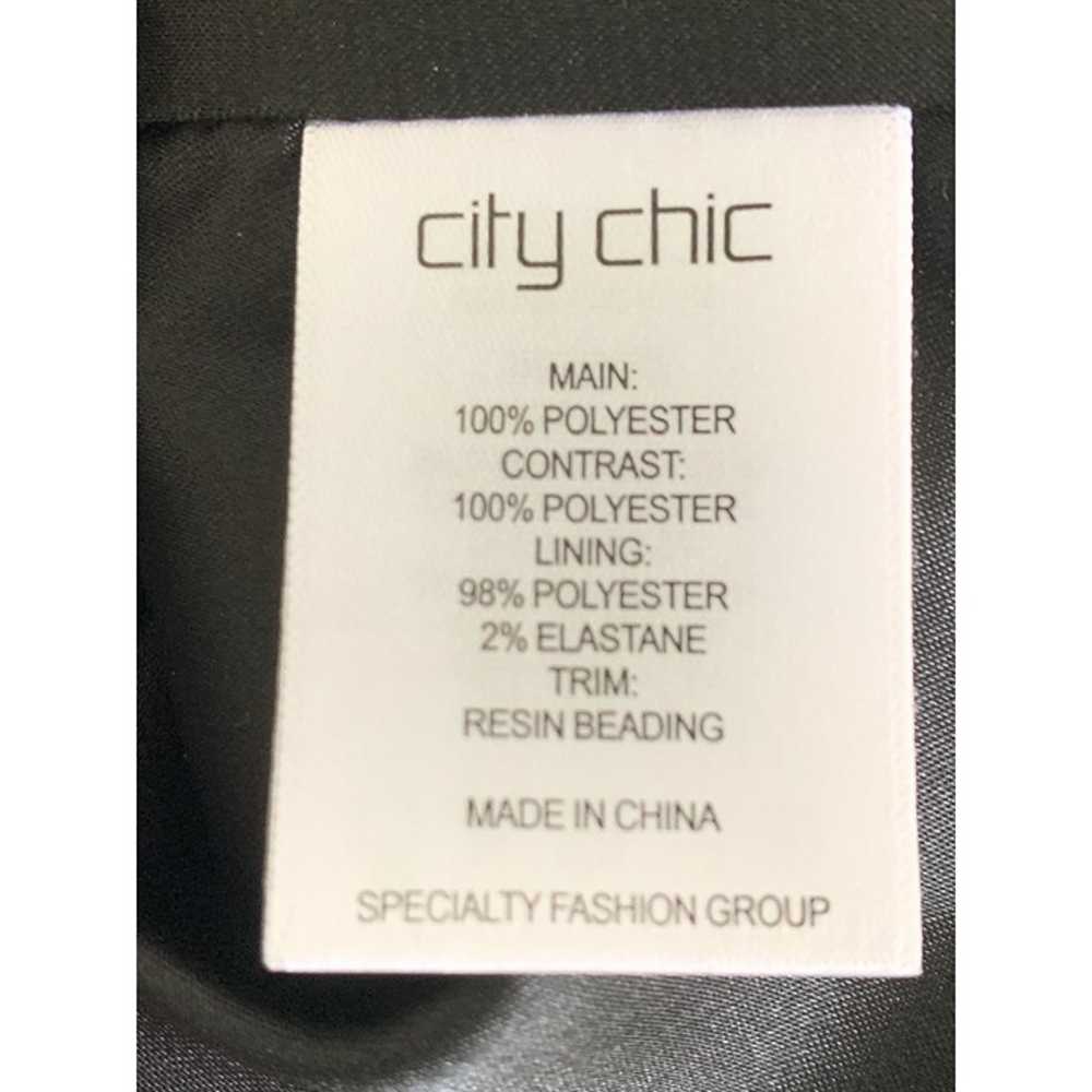 City Chic 14W Maxi Black Illusion Neck Bead Giuli… - image 11