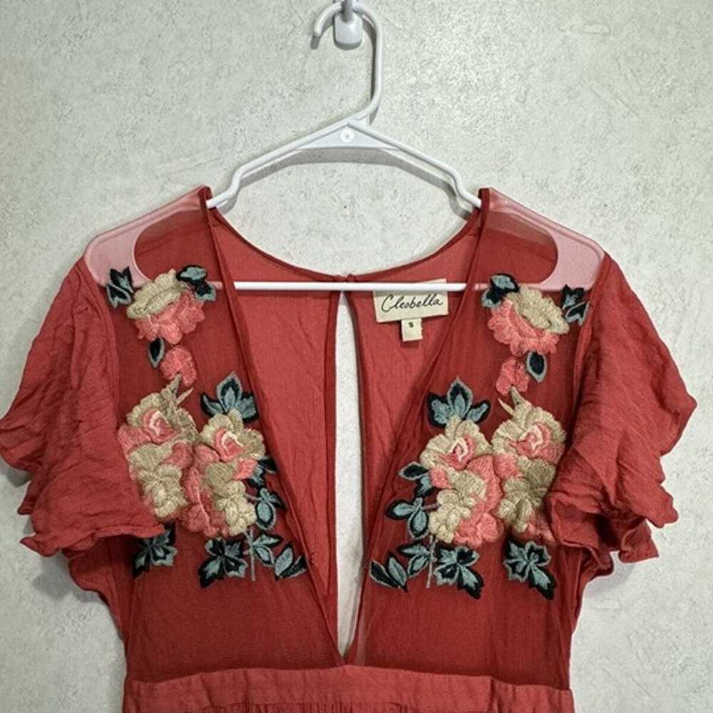 CLEOBELLA Amery Maxi Dress Sheer Embroidered Cora… - image 7