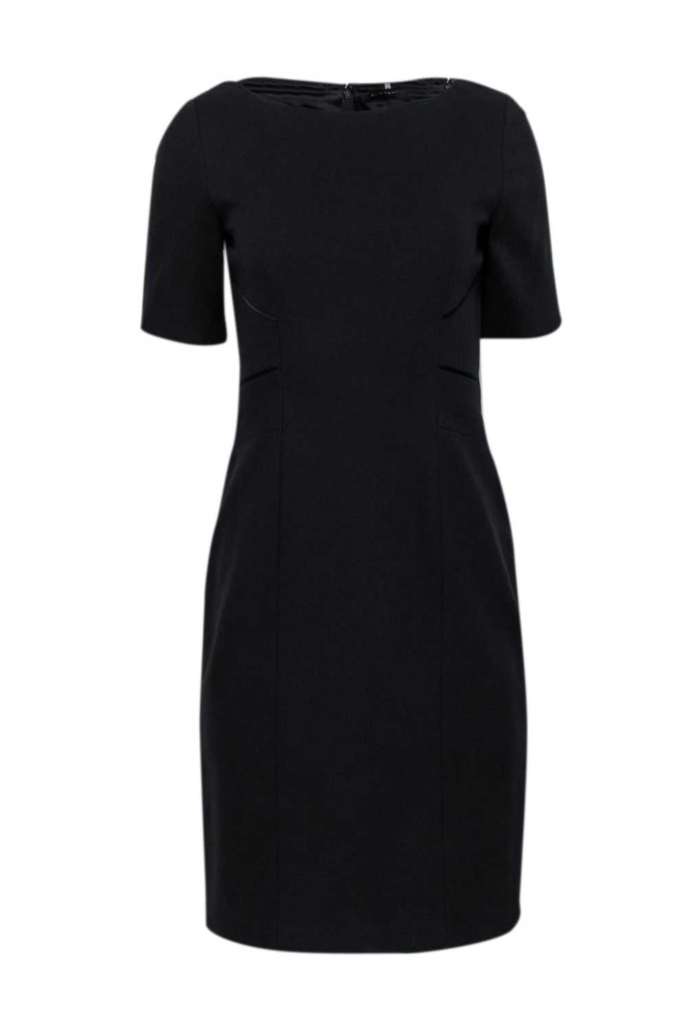 Elie Tahari - Black Short Sleeve Midi Length Shea… - image 1