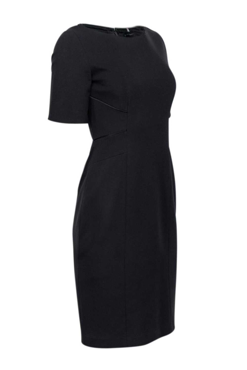 Elie Tahari - Black Short Sleeve Midi Length Shea… - image 2