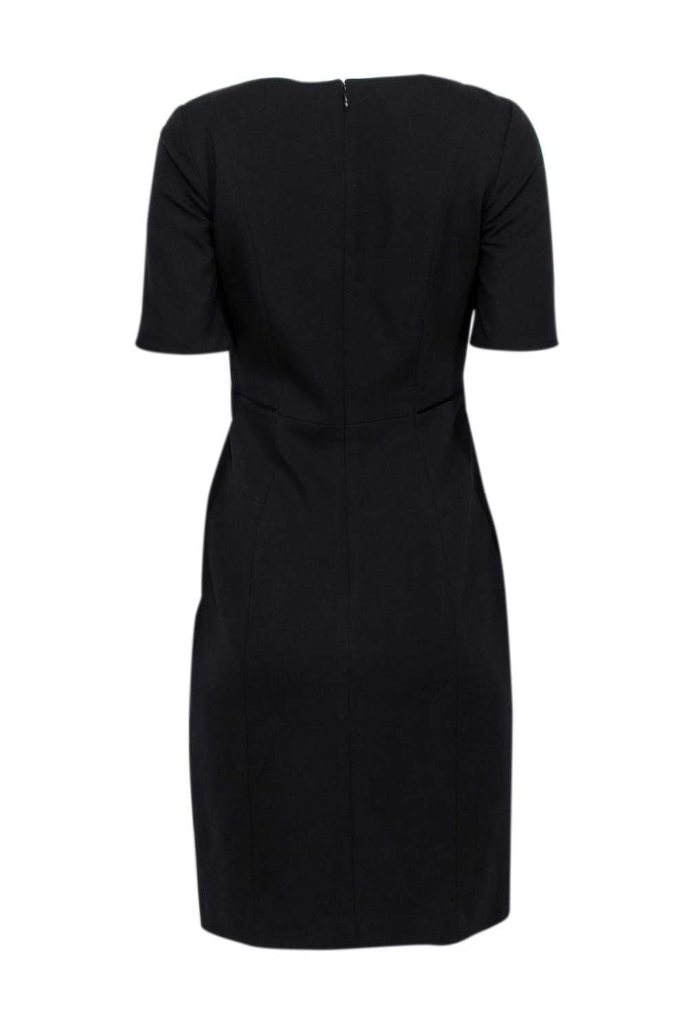 Elie Tahari - Black Short Sleeve Midi Length Shea… - image 3