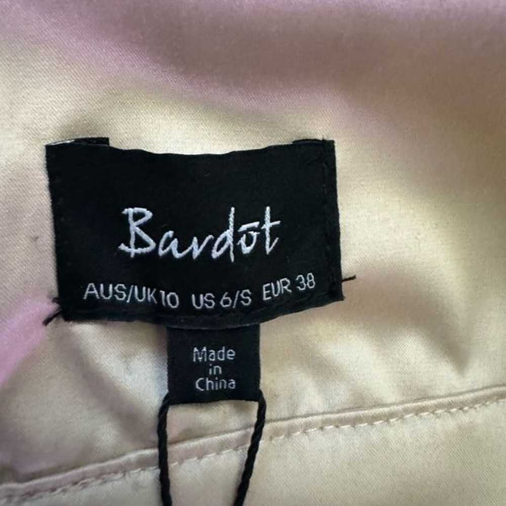 Bardot Revolve Black Lace Cockail midi Dress nude… - image 8