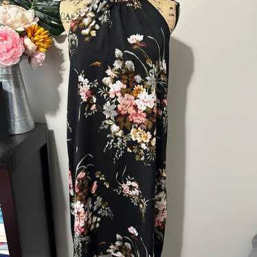 Large • Black Floral Dress - image 1