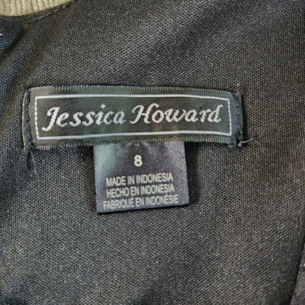 Jessica Howard Black Sleeveless Floral Beaded Ski… - image 5