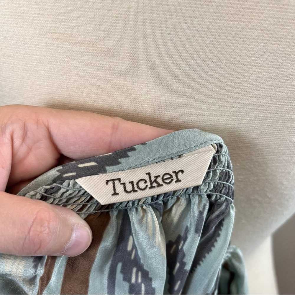 Tucker NYC 100% Silk Turquoise Button Down Waist … - image 6