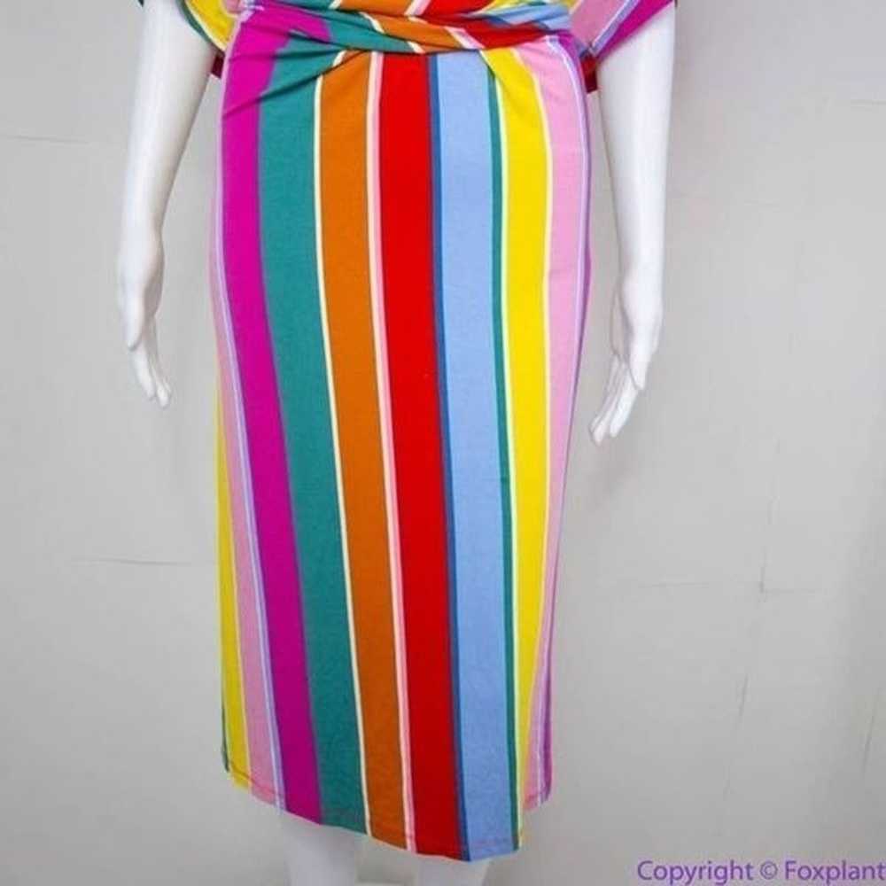 NEW Eloquii Rainbow Wrap Around Dress, women's si… - image 4
