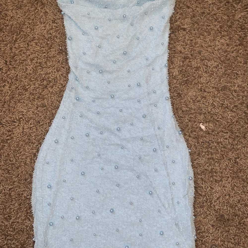 Light blue beaded dress - image 2