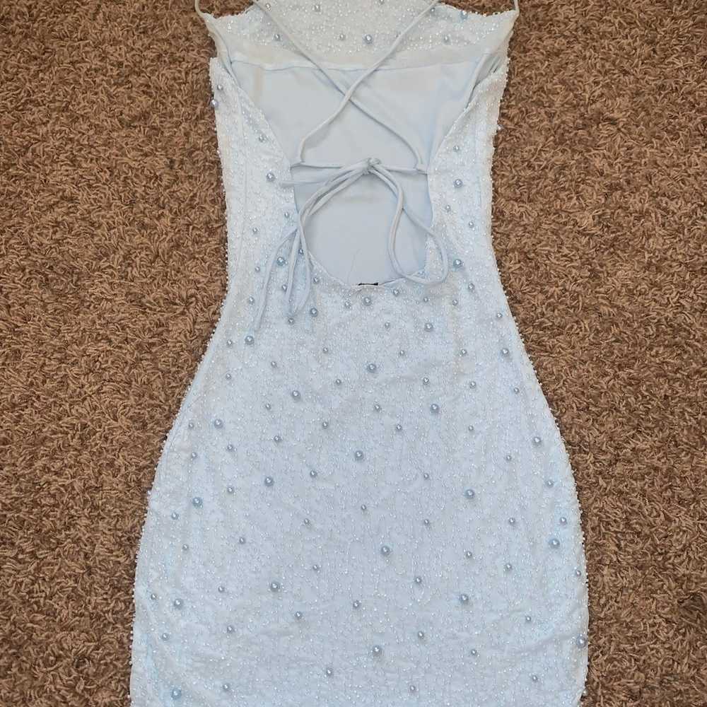 Light blue beaded dress - image 3