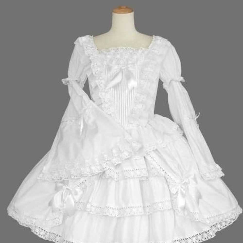 Plus Size Gothic Lolita Dress in White - image 2
