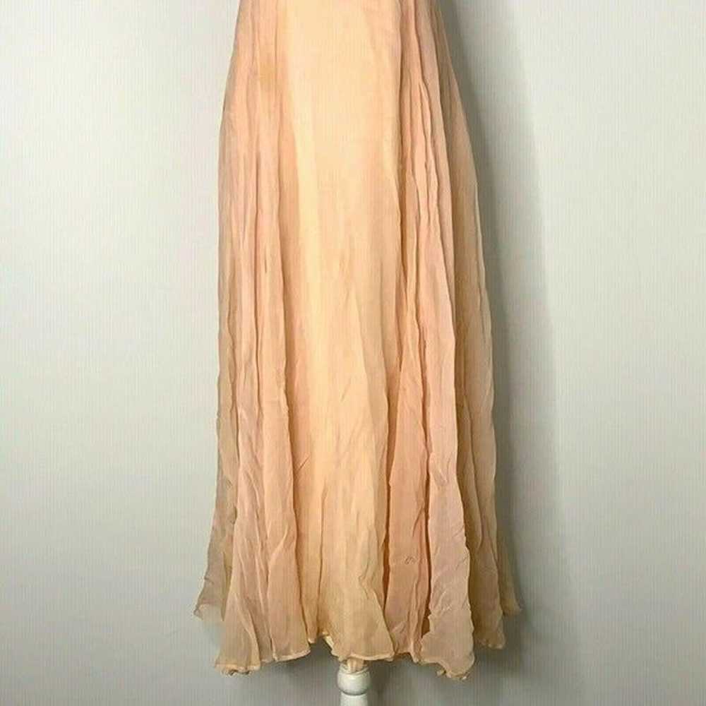 Vintage 70s Beaded Formal Gown S Pink Sleeveless … - image 3