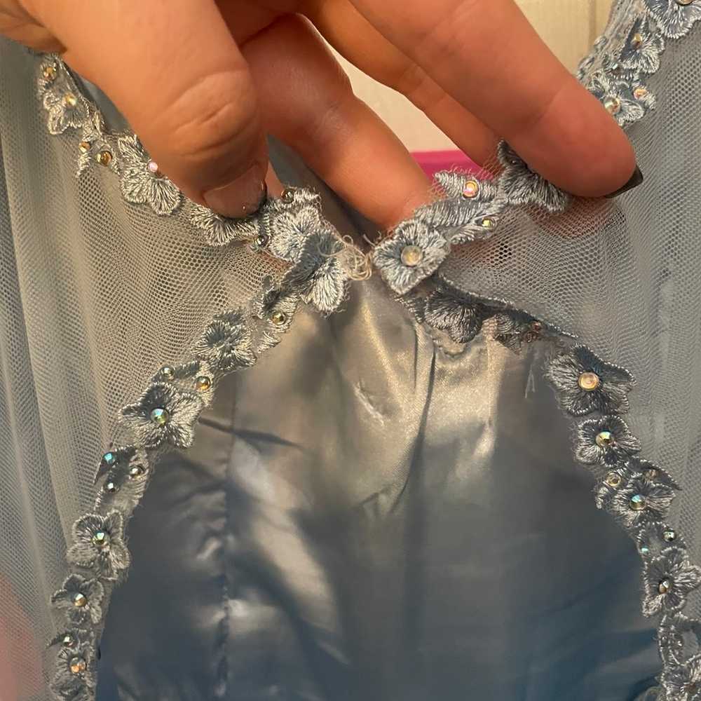blue prom dress size 13/14 - image 6