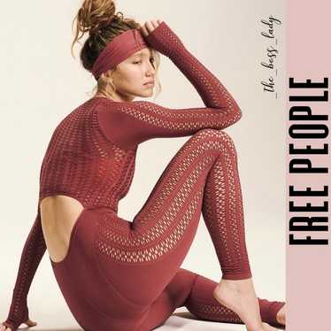 Free People jumpsuit one-piece yoga activewear Me… - image 1
