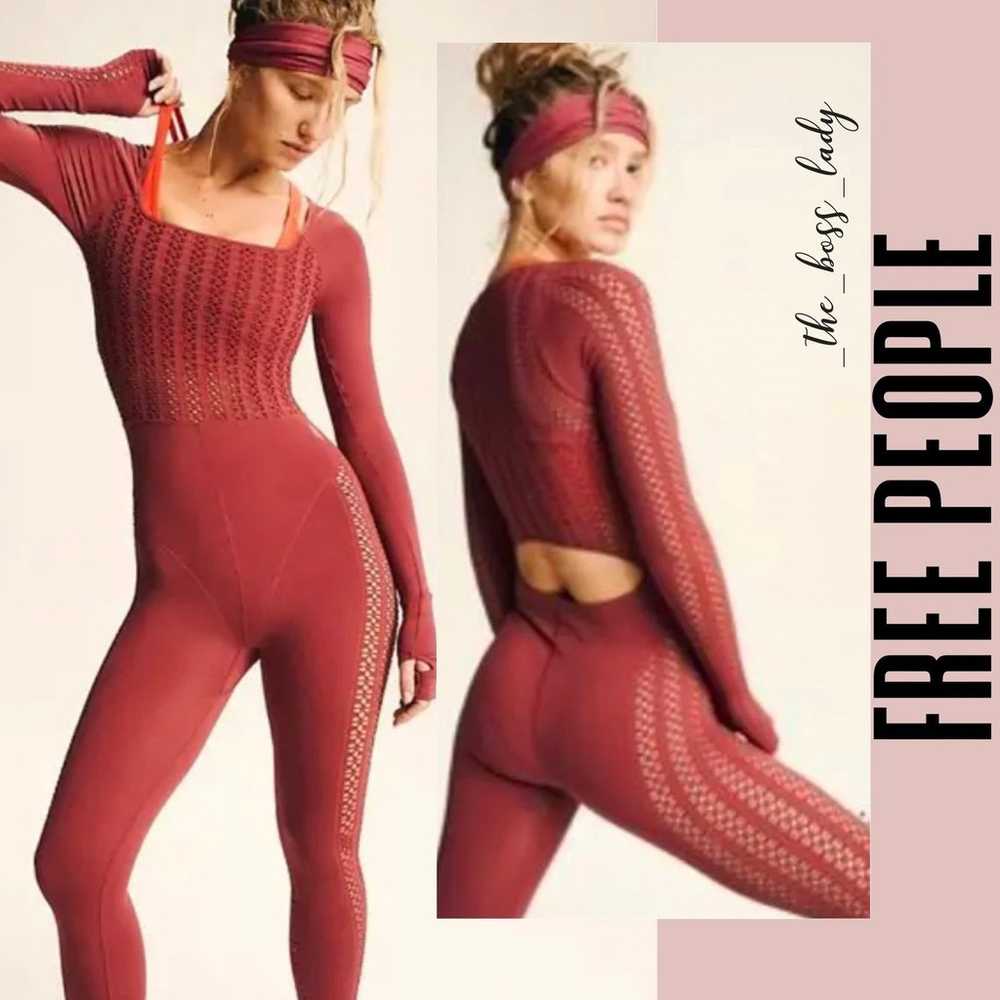 Free People jumpsuit one-piece yoga activewear Me… - image 2