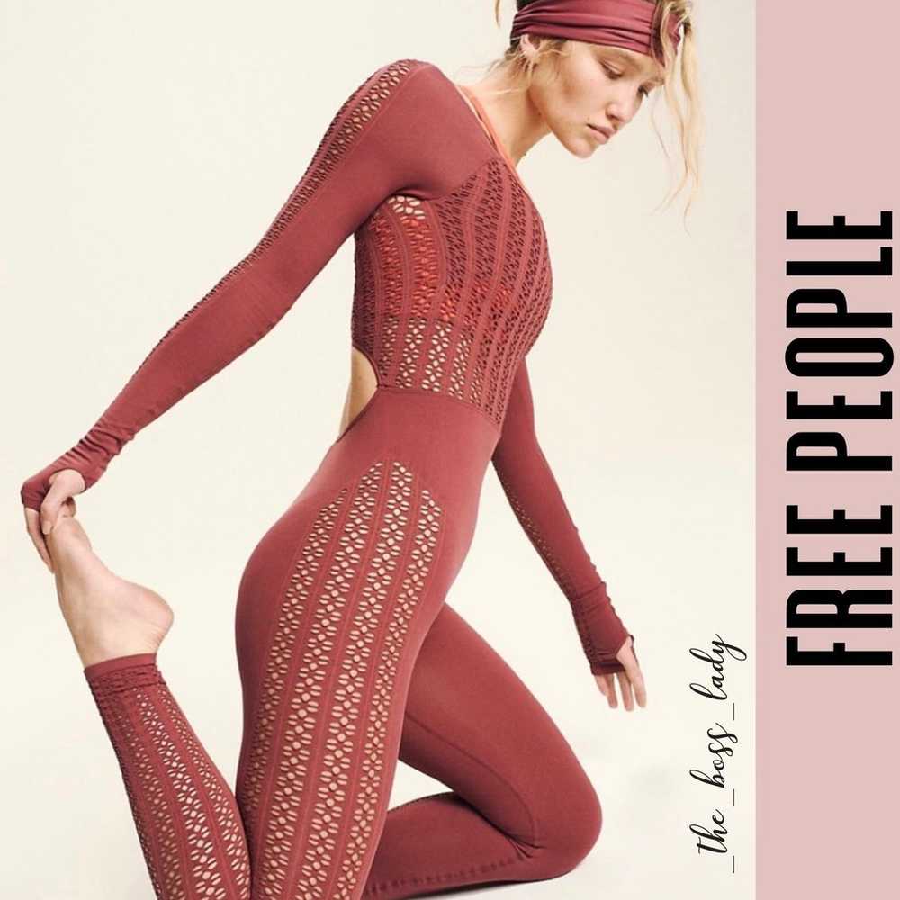 Free People jumpsuit one-piece yoga activewear Me… - image 3